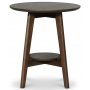 Bridge rundt sidebord med hylle 50 cm - Valntt