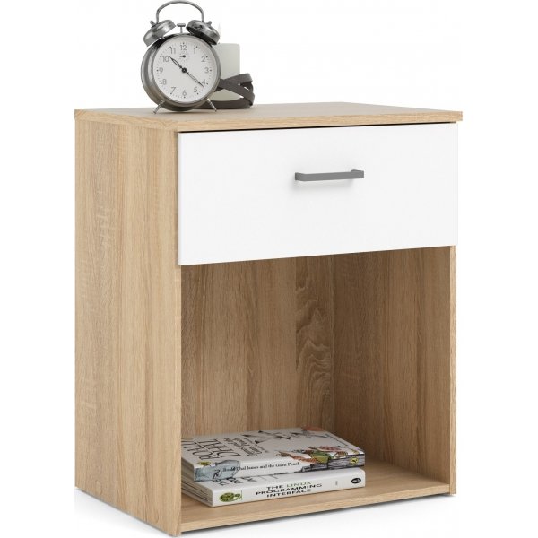Space nattbord - Eik/hvit Space nattbord - Eik/hvit
