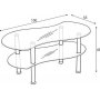 Ciara salongbord 100 x 55 cm - Sort/krom