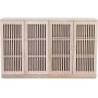 Level sideboard med drer i ribber B140 cm - Whitewash