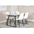 Kvarnbacken spisebord, 140 cm - Mrk marmor/svart