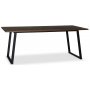 Edge 3.0 spisegruppe 190x90 cm inkludert 6 stk. Castor pinnestoler i valntt - Brownstained fishbone