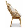 Peacock loungelenestol med pute - Natur