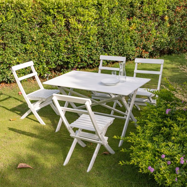 Bj�rk� utestol - Hvit