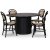 Nova spisegruppe, uttrekkbart spisebord 130-170 cm inkl. 4 stk. svarte Alicia stoler i byd tre - Svartbeiset eik
