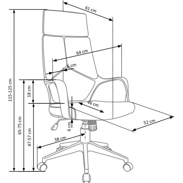 Kontorstol Cecylia - Svart & blå Kontorstol Cecylia - Svart & blå
