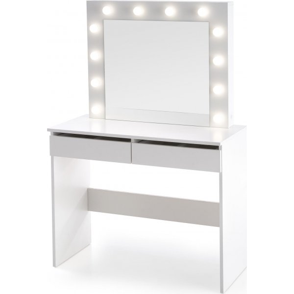 Facada hvitt toalettbord med belysning 94 x 43 cm Facada hvitt toalettbord med belysning 94 x 43 cm