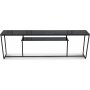 Stella multimediabenk - Sort marmorert glass / Sort matt understell