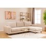 Berlin divan sofa med treben hyre - Krem
