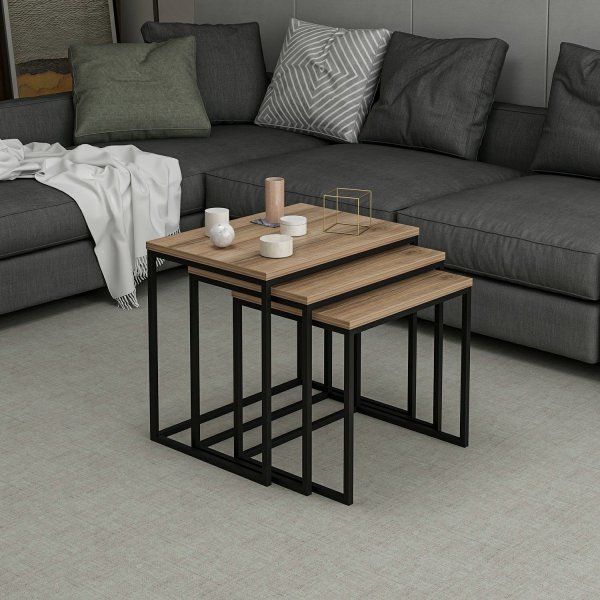 Evia bord 45/50/55 x 36/38/40 cm - Valnøtt Evia bord 45/50/55 x 36/38/40 cm - Valnøtt