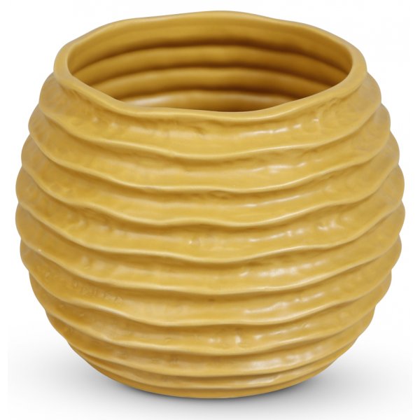 Krukke Blger H18,5 cm - Gul