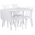 Dalsland klaffebord 120-165 cm - Hvit