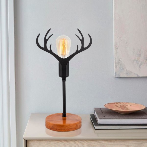 Antler bordlampe - Valntt/svart