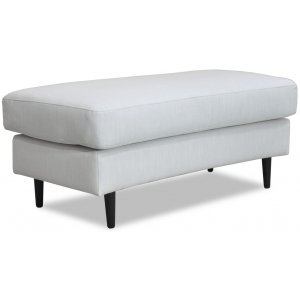 Gotland bøyd fotskammel - Off-white lin + Flekkfjerner for møbler Gotland bøyd fotskammel - Off-white lin + Flekkfjerner for møbler