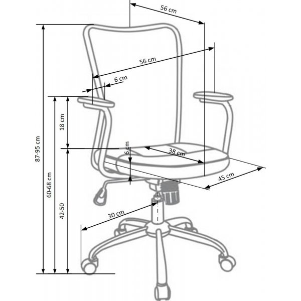 Kontorstol Maximus - Rosa & gr�