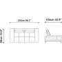 Sonya 3-seters sofa - Krem