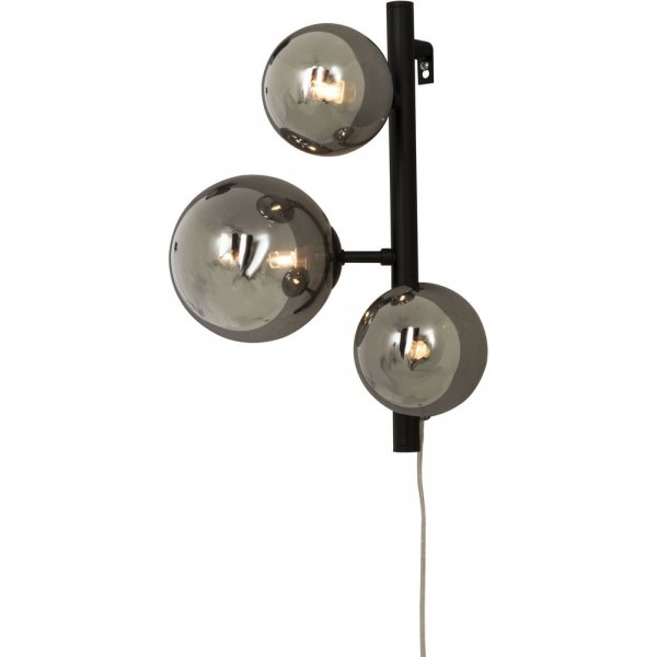 Vegglampe Molekyl - Svart / rykgr