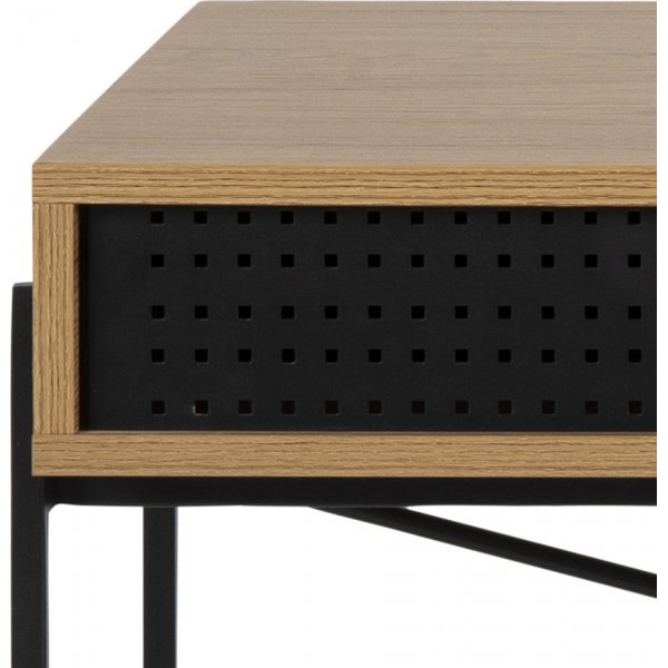 Angus skrivebord 110x50 cm - Eik/svart Angus skrivebord 110x50 cm - Eik/svart