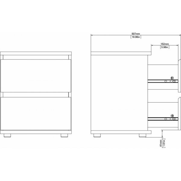 Nova nattbord - Hvit