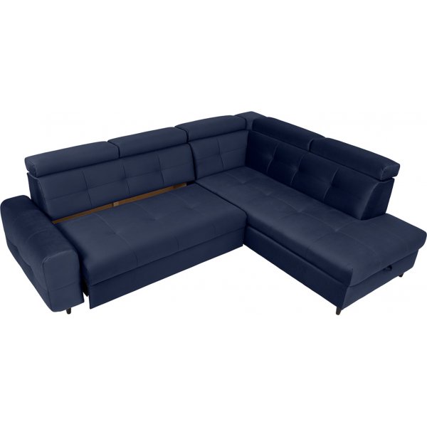 Matras hj�rnesovesofa med �pen ende h�yre - Bl�