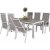 Levels utendrs spisegruppe med 6 Copacabana stoler - Gr/Hvit