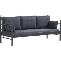 Lalas 3-seters utesofa - Svart/antrasitt Lalas 3-seters utesofa - Svart/antrasitt