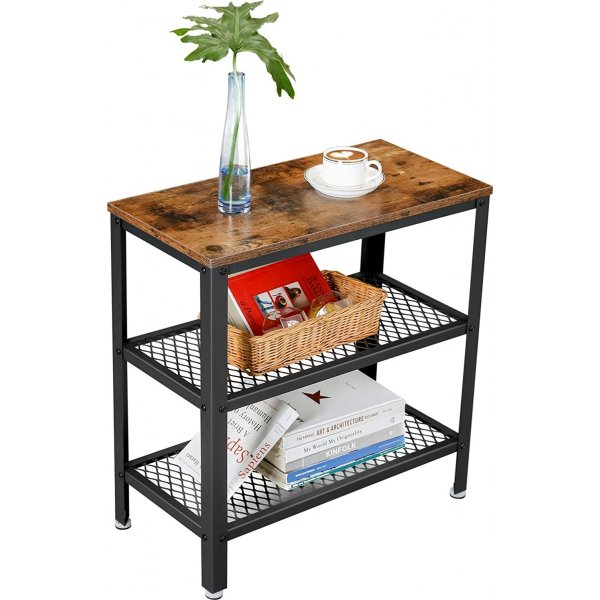 Lasse sidebord 60 x 30 cm - Brun/svart