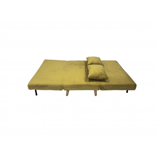 Sovesofa Helsingborg - Gul fløyel | 193 cm Sovesofa Helsingborg - Gul fløyel | 193 cm