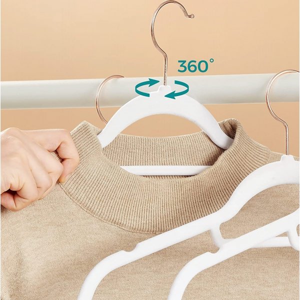 Kleshenger, fl�yel, 43,5 cm, 50-pakning - Hvit/rosa