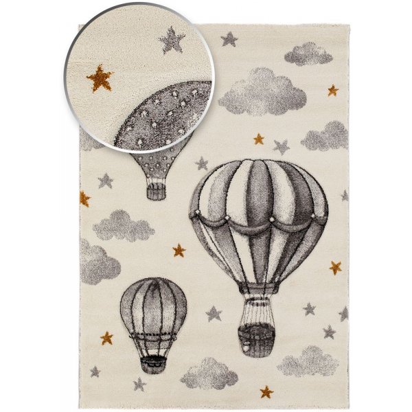 Barneteppe Mitchell Luftballong - Grå/Hvit Barneteppe Mitchell Luftballong - Grå/Hvit