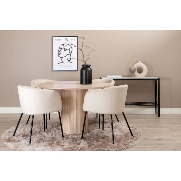 Nivå spisebord 110 cm - Whitewash Nivå spisebord 110 cm - Whitewash