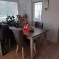Kundebilde Hvaler spisebord 180 cm - Antikkgrå / lysbeiset eik