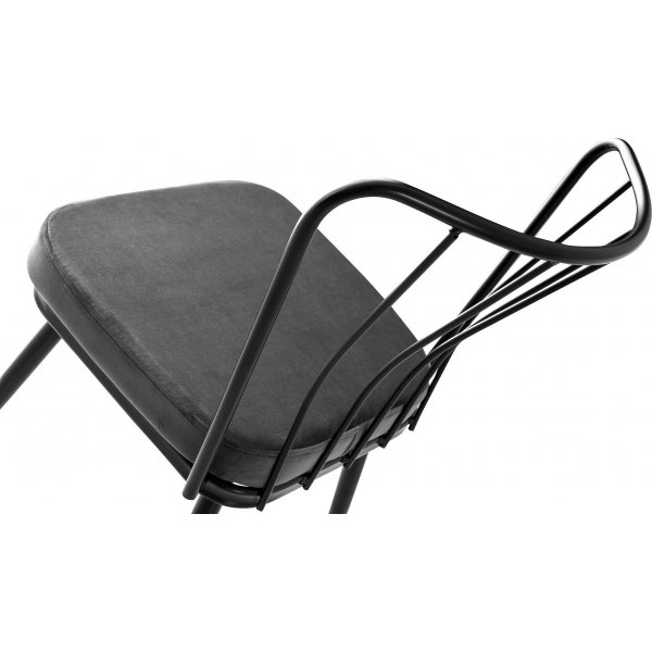 Ylva stol - svart/mrk gr