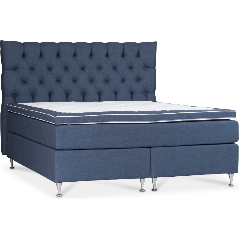 Superior T6000 kontinentalsengpakke Nayvblå - 7-soner pocket - 160x200 cm, Fast/fast (to faste kassetter) - Kontinentalsenger, Senger