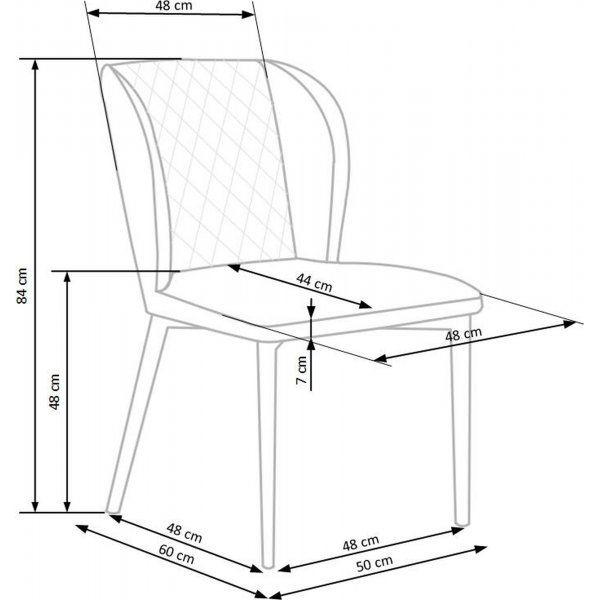 Cadeira spisestuestol 399 - Grå Cadeira spisestuestol 399 - Grå