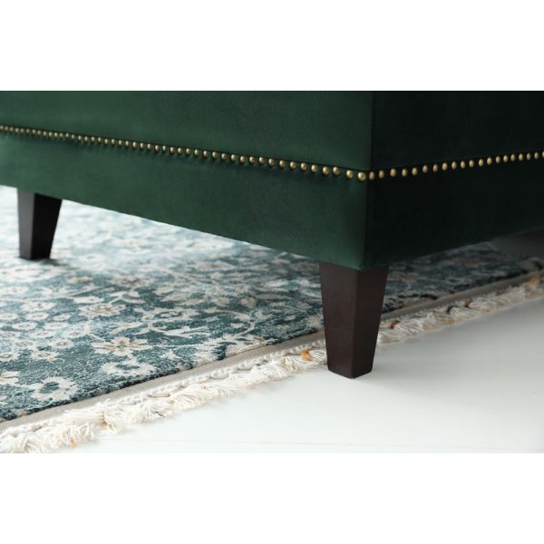 Dotto divansofa med nagler - Grønn fløyel Dotto divansofa med nagler - Grønn fløyel