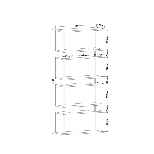 Langdon bokhylle - Hvit Langdon bokhylle - Hvit