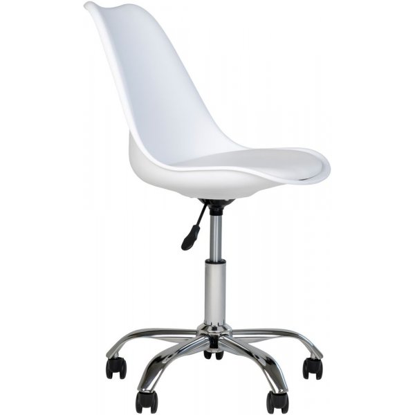 Stavanger kontorstol - Hvit/Krom