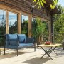 Lala 2-seters utesofa - Svart/bl