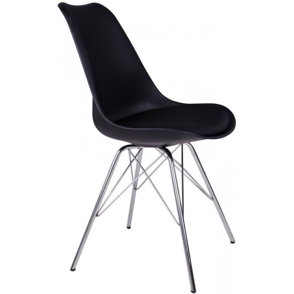 Oslo Spisestol - Svart/krom Oslo Spisestol - Svart/krom