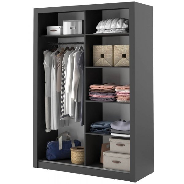 Mervyn garderobe 150 - Svart Mervyn garderobe 150 - Svart