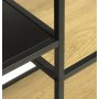 Medici bokhylle H146 cm - Eik/sort