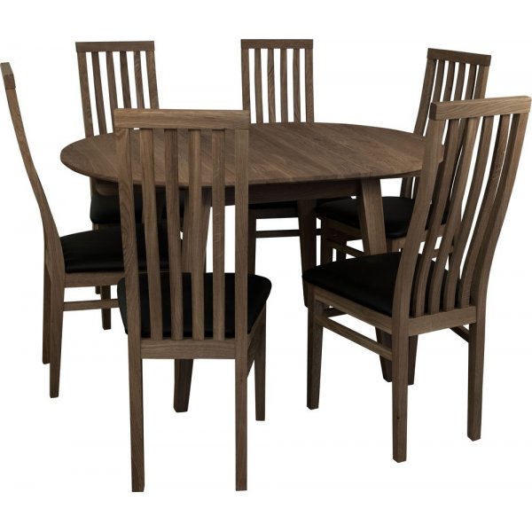 Genova spisebord 90-130 cm - brunoljet eik Genova spisebord 90-130 cm - brunoljet eik