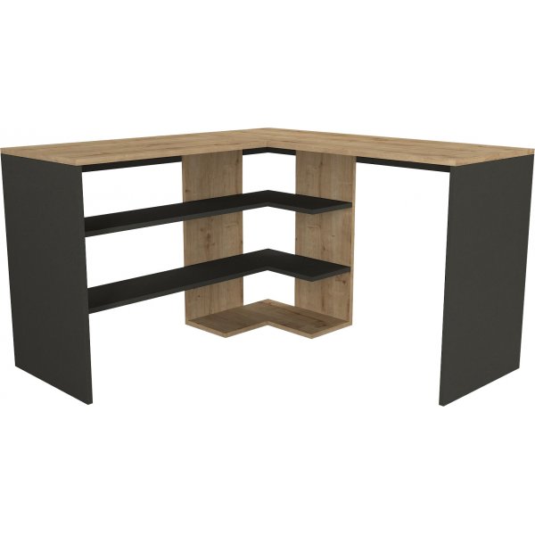 Stylo hjrne skrivebord 120/120x45 cm - Safir/antrasitt
