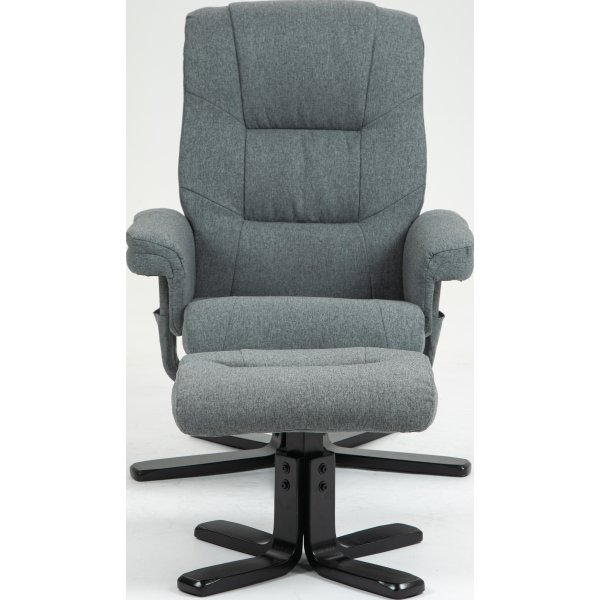 Lenestol med fotskammel gr - Oslo