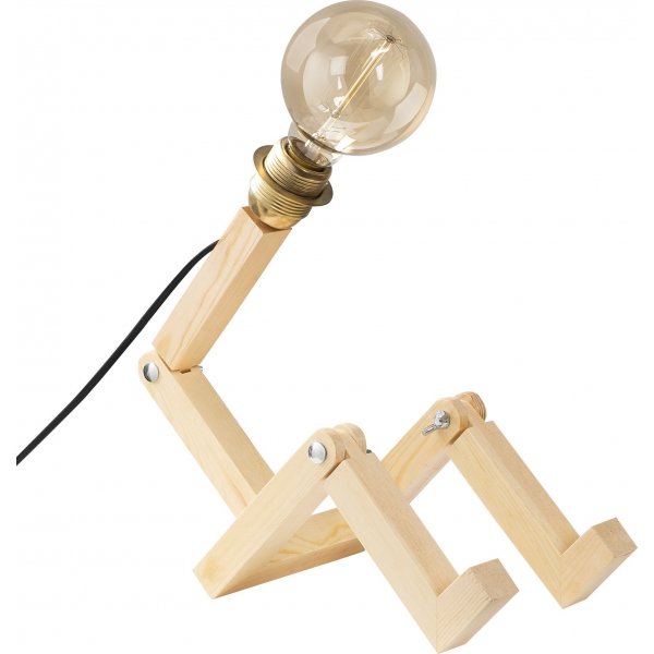 Milet bordlampe, klar - Naturell