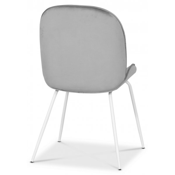 Leo stol - Gr (Flyel)/hvit