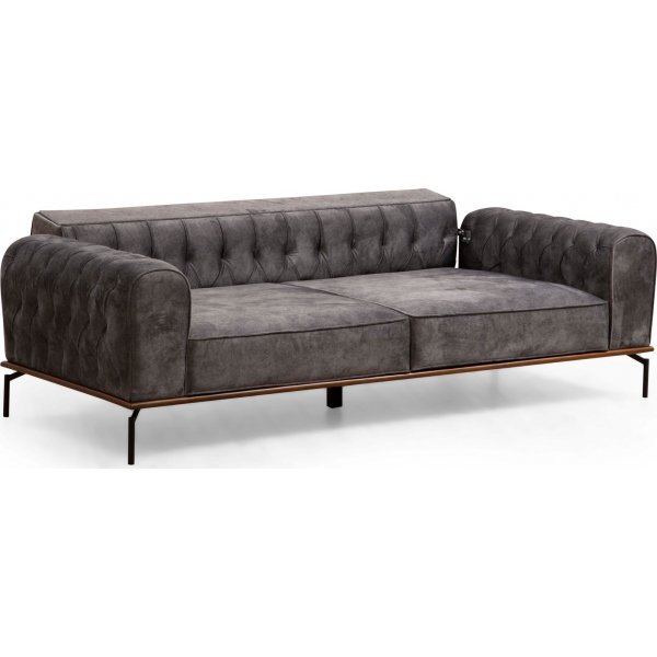 Siesta 3-seters chesterfield sofa - antrasitt Siesta 3-seters chesterfield sofa - antrasitt