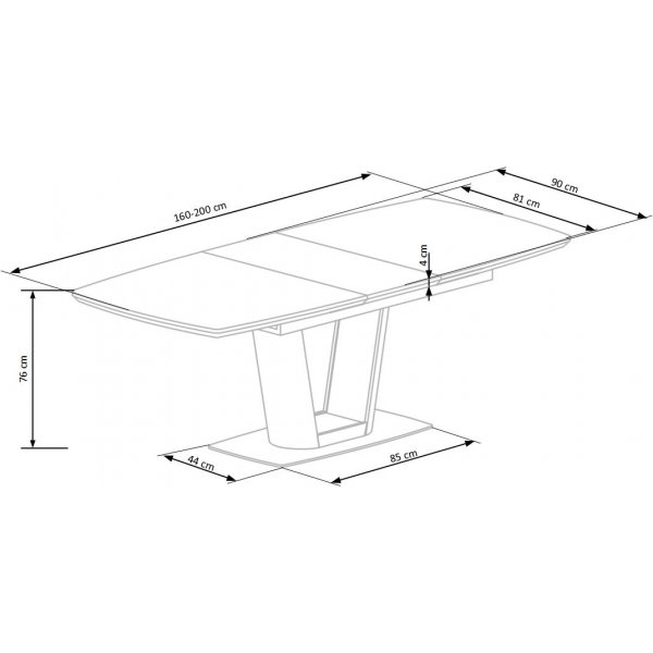 Vickie spisebord - Hvit/eik Vickie spisebord - Hvit/eik