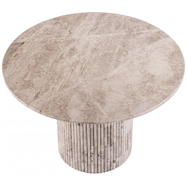 Pegani rundt spisebord i grbeige marmor - Alle strrelser 105 eller 130 cm